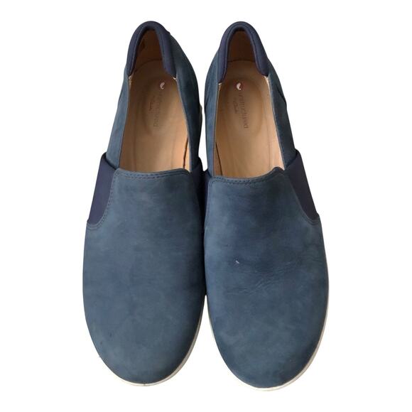 CLARKS Unstructured Womens Size 9 M Blue Un Adorn Leather Slip On Loafers Shoes - Picture 4 of 8